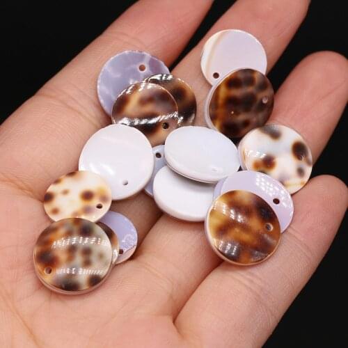 Wholesale Natural Shell Beads Reiki Heal Slice Cypraea Tigris Bead for Jewelry Making Diy Earrings Necklace Gifts Accessories
