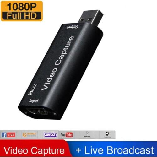 4K HDMI-compatible Video Capture Card USB 2.0 Video Grabber Record Box HDMI-compatible to USB2.0 Adapter Card For PS4 Game