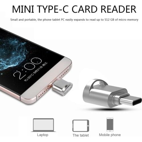 Portable USB Type C Card Reader TF Memory Card Reader for Phone Tablet PC Hot Sale Card Reader Delicate Texture