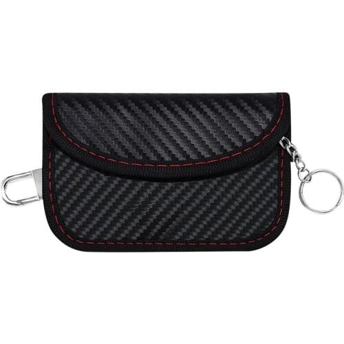 RFID Car Key Bag Anti-radiation Signal Shielding Signal BlockingTracking For Cell Phones GPS RFID Car Key Case With Keychain