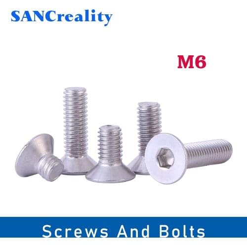 Hexagon Countersunk Screw Flat head Screws Bolts 304 Stainless Steel