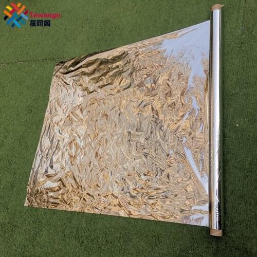 Tewango Reflective Mylar Film Roll Greenhouse Agricultural Double Sides Silver Coated PET Mulch Fruit Promoting Red Warm Blanket