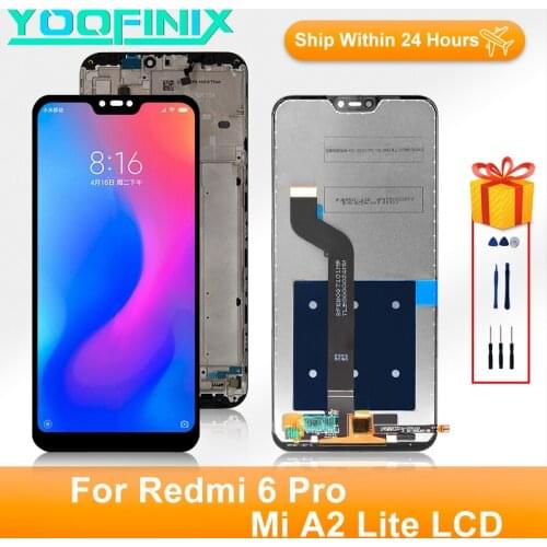 5.84" Original For Xiaomi Redmi 6 Pro Display LCD Touch Screen Digitizer Display Replacement Parts For Xiaomi Mi A2 Lite LCD