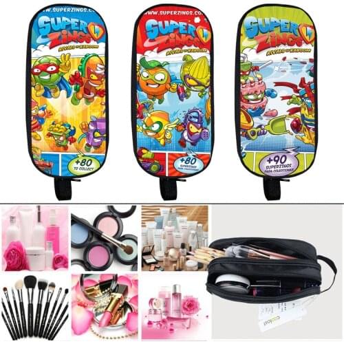 3D Cartoon Super Zings Pencil Case Student Anime Pencil Box Stationery Storage Bag Cosmetic Case Superzings Pouch Makeup Case