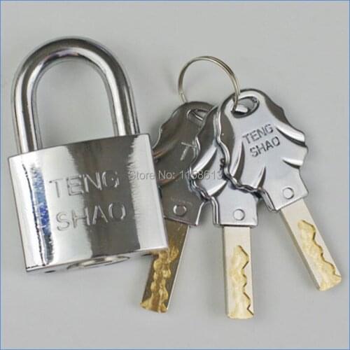 6 pieces 40mm burglarproof keyed differently flat key household furniture padlock