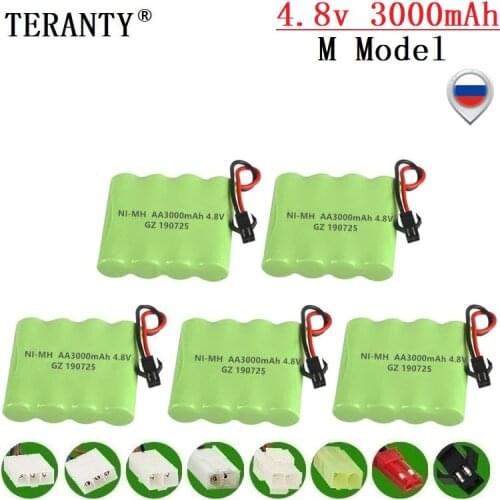 3000mah 4.8v Rechargeable Battery For Rc toys Car Tanks Robots Gun Boat NiMH Battery AA 4.8v 2400mah Battery Pack 1Pcs-10Pcs