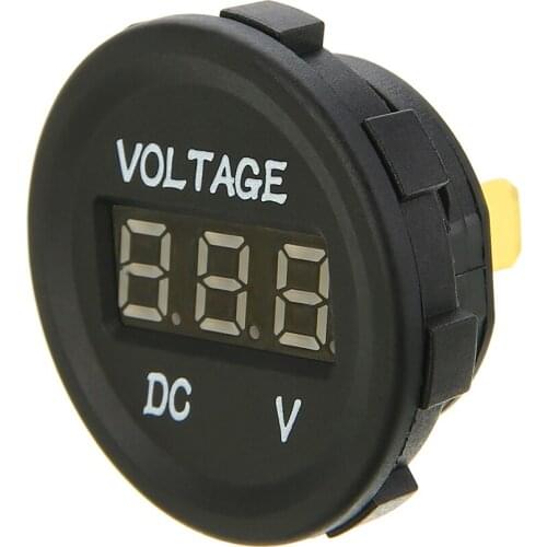 Car Digital Volt Meter Blue LED DC 12V-24V Car Motorcycle Digital Voltmeter Socket Voltage Meter Panel Auto Volt Gauge