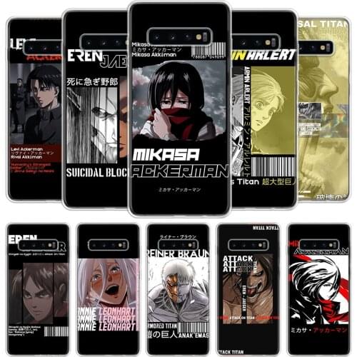 -Attack on Titan Levi Mikasa Cover Phone Case For Samsung Galaxy S20 S21 Ultra S10 Note 10 9 8 S9 S8 FE J4 Lite Plus + S7 Edge C