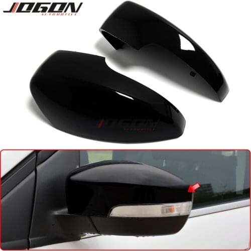 For Ford Kuga Escape C520 EcoSport 13-18 Focus 3 MK3 SE ST RS US Gloss Black Side Rear View Mirror Cover Shell Cap Trim Replace