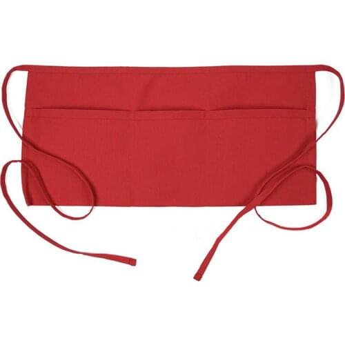 Male And Female Aprons Half Waist Kitchen Tool 62*31cm Half-length New Polyester Cotton Waiter Uniforms For Restaurant Waitress