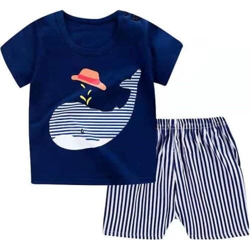 Boys Clothes Cartoon Designer Baby Cotton Clothes Set Girls Sport Clothing Sets Children Summer Tshirt +shorts 2pcs Suits