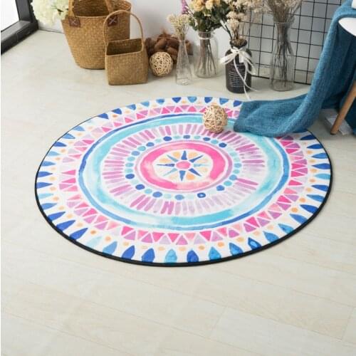 Geometry Pattern Carpet For Living Room Plush Floor Yoga Rug Round Bedroom Mats Non-slip Wear-resistant Entrance Doormat Carpets