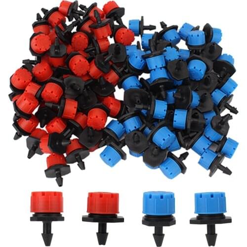Irrigation Dripper Emitter Micro Nozzles 4/7mm 50Pcs Adjustable For Flower Beds Vegetable Watering Sprinkler