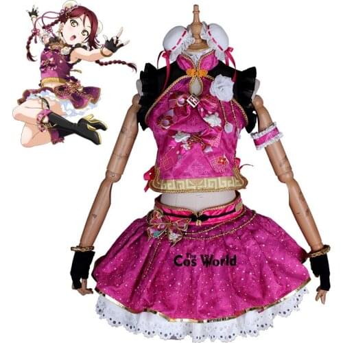 LoveLive!Sunshine!! Aqours Sakurauchi Riko Cheongsam Awaken Tops Dress Uniform Outfit Anime Cosplay Costumes