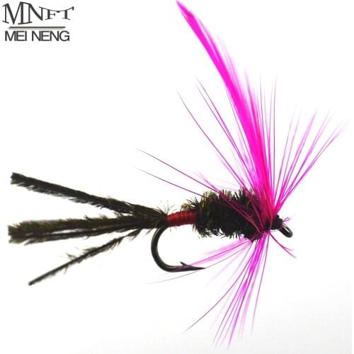 MNFT 6PCS/LOT 10# Brass Steelhead Trout / Grayling Fishing Flies Wet Fly Purple Beard Long tail Prince Nymph