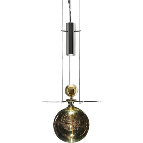 Model room custom-made new water drop glass ball metal light luxury water bar restaurant bedroom sales office chandelier