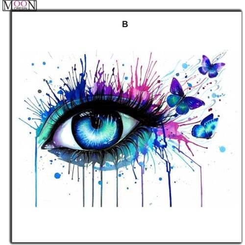 MOONCRESIN DIY 5D Diy Diamond Painting Cross Stitch Eyes Diamond Mosaic Square Full Diamond Embroider Decoration Rhinestone Kits