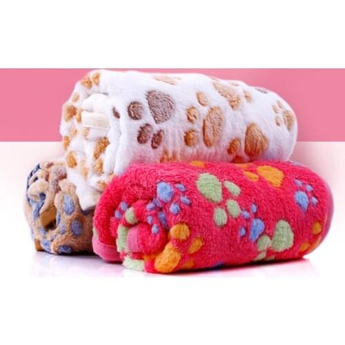 Soft Flannel Pet Mat Dog Bed Winter Warm Cat Dog Blanket Cute Print Puppy Sleeping Cover Towel Cushion for Small Dogs Supplies