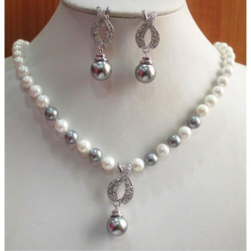 New 3strands 8-9mm bronze green freshwater cultured pearls necklace