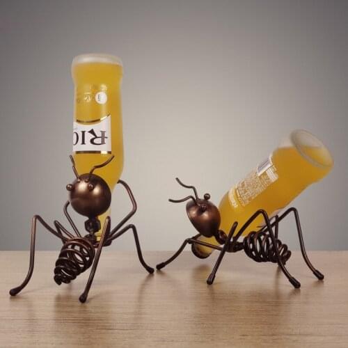 New Creative Ant Metal Wine Rack Hanging Wine Glass Holder Bar Display Shelf Home Minimalist Decor Wine Glass Rack Stand Bracket