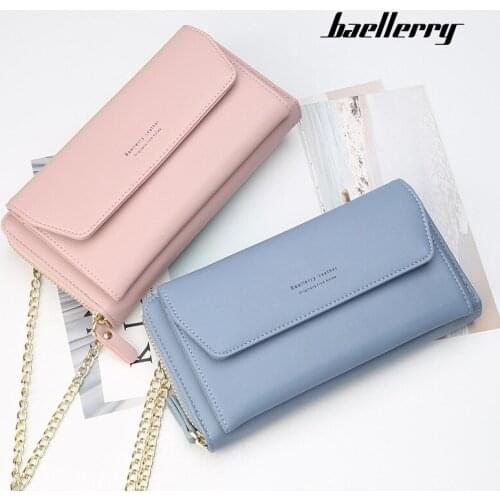 New Style Wallet Multi-Card Position Zipper Clutch Large Capacity Casual Shoulder Bag