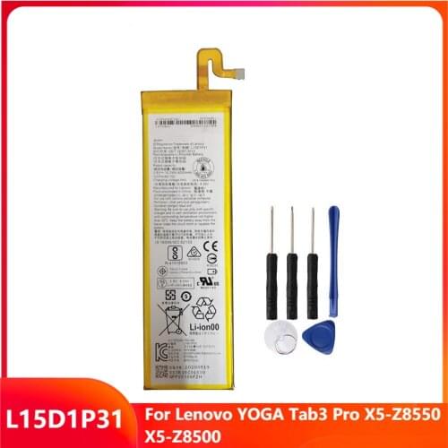 Original Replacement Tablet Battery L15D1P31 For Lenovo YOGA Tab3 Pro X5-Z8550 X5-Z8500 Genuine Rechargable Batteries 4000mAh