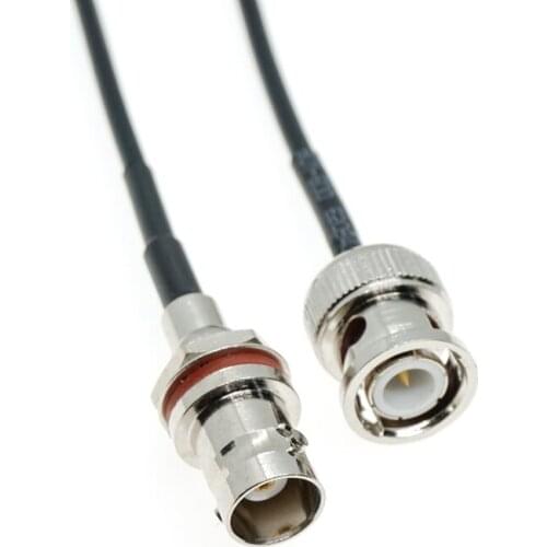 BNC Male Plug To BNC Female o-ring Connector Nut Bulkhead Jack Adapter Jumper Cable RG174 Pigtail s