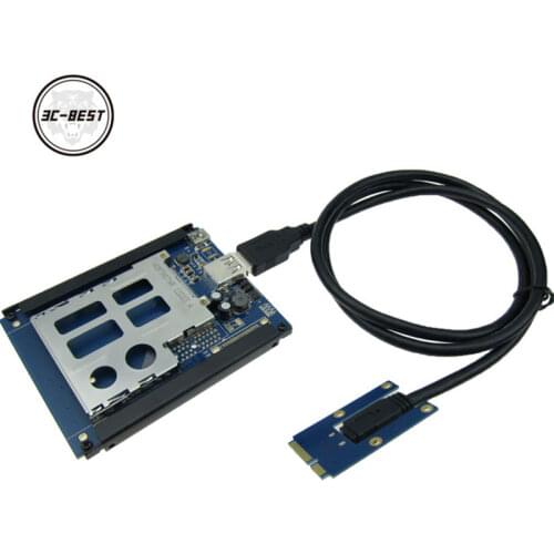 Half / Full Size Mini PCIe USB 2.0 To ExpressCard 54 / 34 slot Adapter PCI express mini Card to Express Card Converter Reader