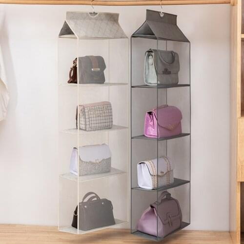 Simple and practical bag dust bag storage rack household wardrobe hanging bag storage bag clothes storage rack