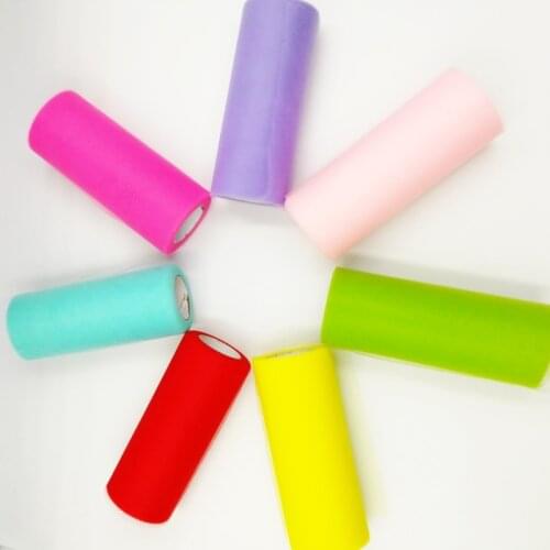Baby Show Tulle Roll 5cm 15cm 25Yards Roll Fabric Spool Tutu Party Birthday Gift Wrap Wedding Decoration Party Supplies