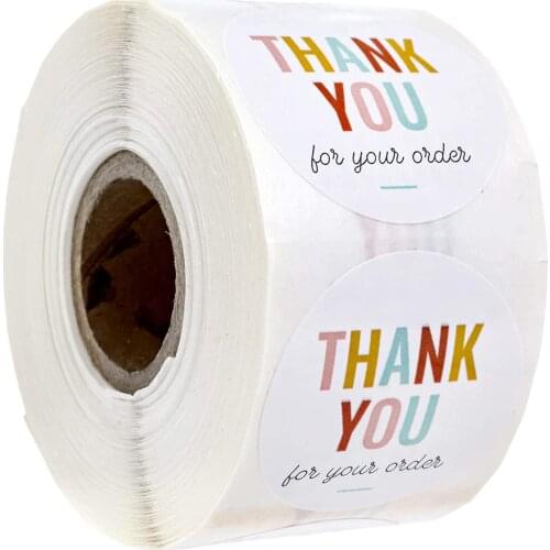 "THANK YOU for your order"stickers for envelope seal labels sticker shop Business Package Decoration Sticker stationery supply