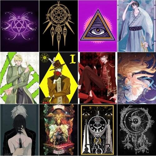 Tarot Divination Cross Stitch Embroidery Diamond Mosaic DIY Diamond Painting Kits for Adults Anime Full Drill Art for Home Decor