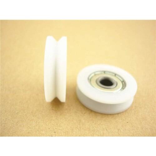 High quality polyformaldehyde POM coated ball bearings 626zz embedded bearing +V groove Total Diamater: 6*27*8mm