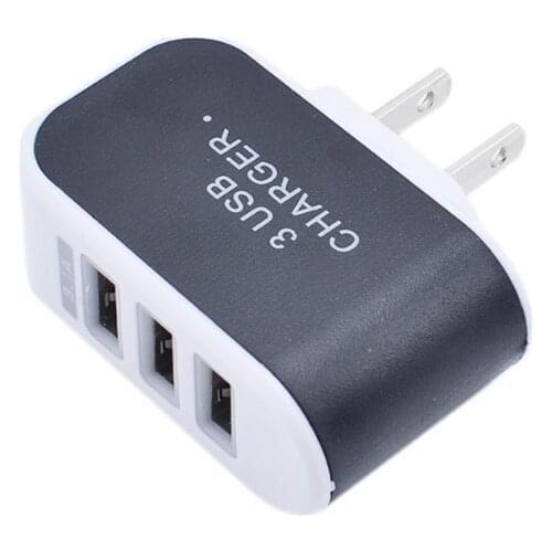 1PCS Triple USB Port Wall Home Travel AC Power Charger Adapter EU/US Plug high quality Portable