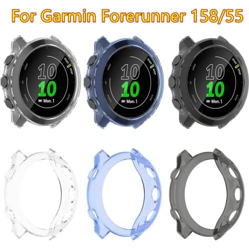 Protective Cover For Garmin Forerunner 158 55 Watch Case Protector Frame For Garmin Forerunner55 158 Clear Soft TPU Bumper Shell
