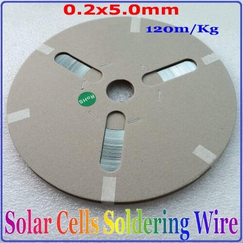 0.2*5.0mm 120m/Kg Busbar Wire for leading the current from solar panel, Solar Cell Tabbing Wire, PV Ribbon