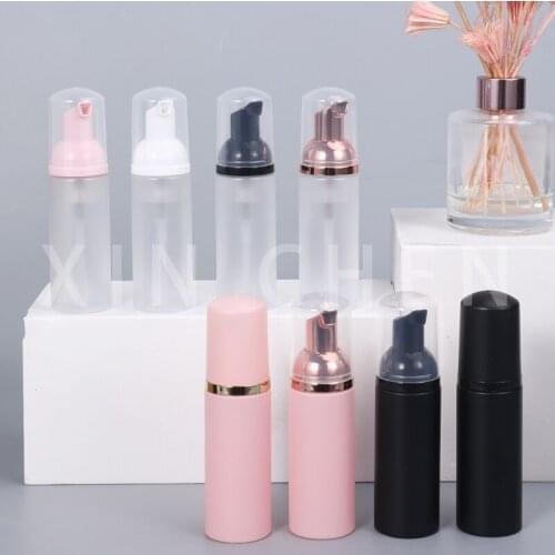 10Pcs 50ml Foam Pump Bottle Refillable Empty Cosmetic Container Cleanser Soap Shampoo Foaming Bottles Plastic Sample Packaging