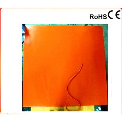 1100*1100*1.5mm Heat Hot Bed for 3D Printer Flexible silicone heater 120v 2500w 1000mm lead wire come out from middle of 1 side