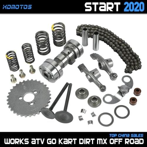 Motorcycle Cylinder Head Parts Camshaft Intake Exhaust Valve Springs Rocker Timing Chain For lifan 125cc Horizontal EngineS