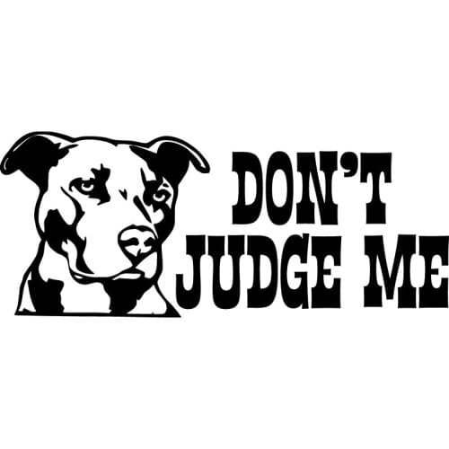 13.5*5.6cm Don't Judge Me Decal Window Bumper Sticker Cute And Interesting Fashion Sticker Decals Car Sticker