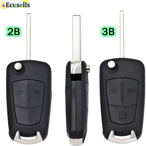 2/3 Button Blank Remote Key Shell Case Fob for Opel Astra H Zafira B Vectra C Signum HU100 Uncut