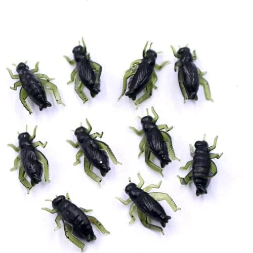 20 Pcs Green Cricket Soft Bait High Quality 2.5cm Artificial Lures For Glass Carp Hook Insect Bait Soft Real Wobblers Spinner
