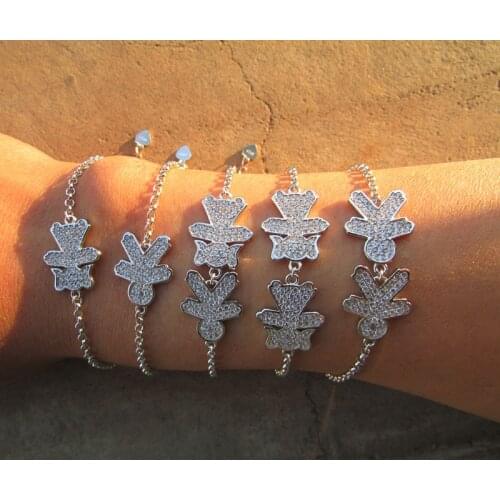 2017 heart arrow clear cubic zirconia bling micro pave 925 sterling silver heart tag girl boy russian favorite charm bracelet