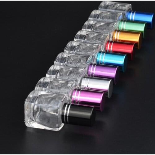 5ml Empty Stainless Steel Metal Roll on Bottles 5cc Transparent Glass Roller Ball F20171723