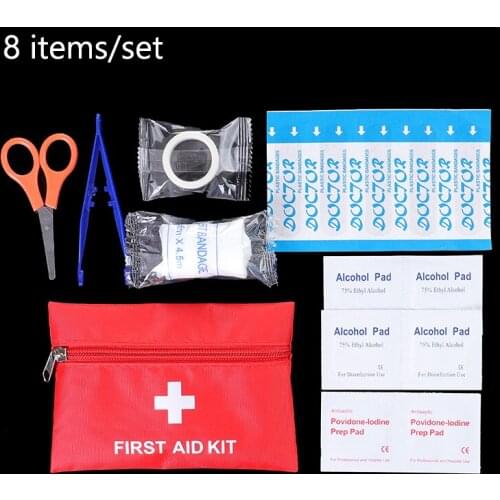 8 Items/16 pcs Travel medical kits small First Aid Kit bags Car First Aid kit outdoor Emergency Survival Kits Self Defense