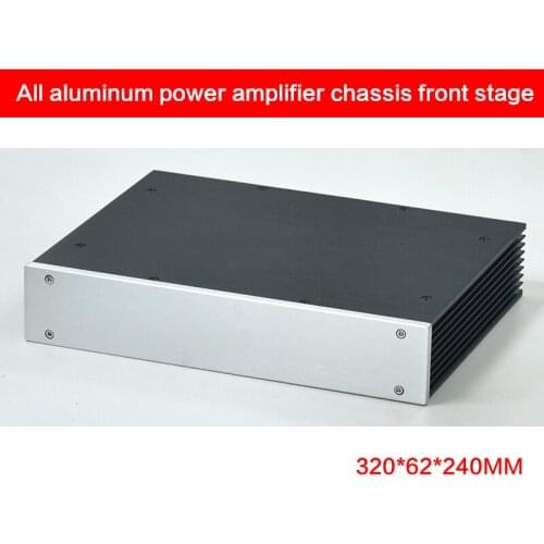 320*62*240MM Aluminum Power Amplifier Chassis/combined Case/previous Shell DIY Power Supply Box Audio Amplifier House BZ3206E
