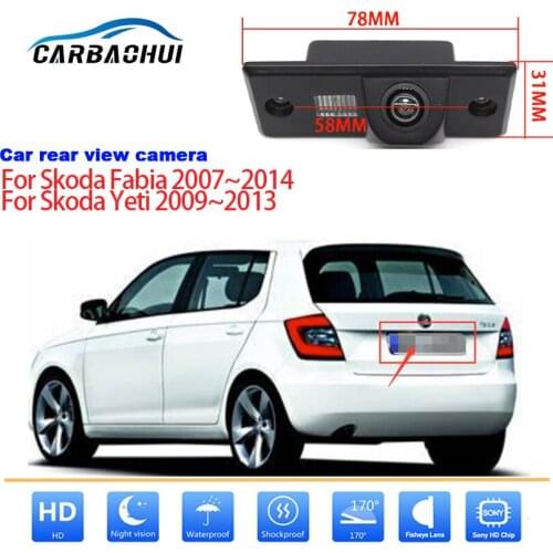 Car camera For Skoda Fabia 2007-2014 For Skoda Yeti 2009-2013 Car Rear View Reverse Backup Camera CCD HD Night Vision