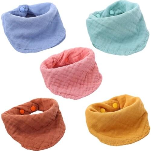 Baby Feeding Bibs Soft Cotton Saliva Towel Toddler Triangle Scarf Bandana Newborn Burp Cloth Shower Gifts