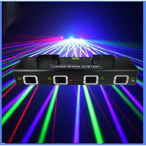 Four Lens Strong RGBY Laser Show System Stage Disco Party christmas decoration Laser lights DMX DJ equipment project 500meters