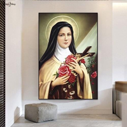 Saint Teresa Lisieux Decorative Figures Modern Home Decoration Living Room Canvas Painting Wall Art Pictures For The Accessories
